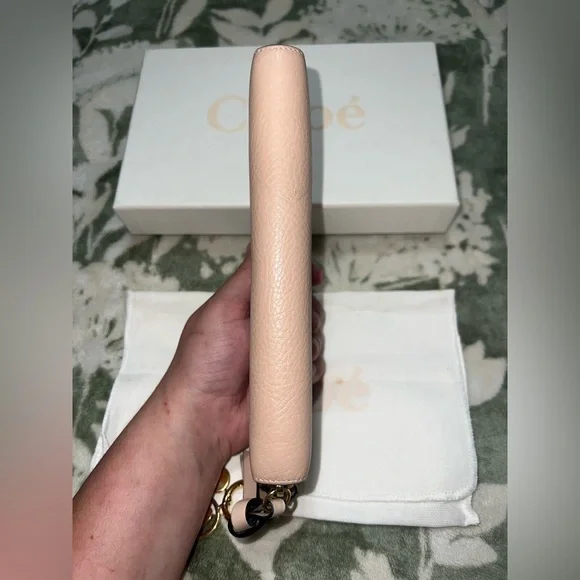 Authentic Chloé “Alphabet” continental wallet in blush nude | Full Set - Picture 9 of 16